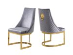 Lucy - Grey & Gold Fabric