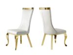 Jane Beige & Gold Leatherette